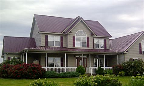 brick houses with burgundy metal roof|brick house metal roof ideas.